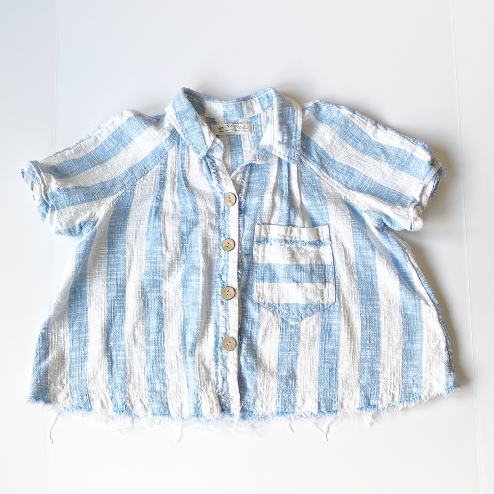 Free People Away at Sea Striped Top nautical vibes (We The Free) sz S